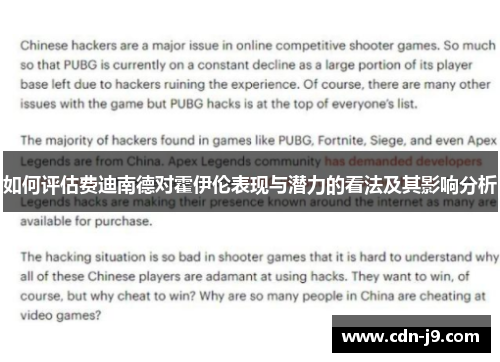 如何评估费迪南德对霍伊伦表现与潜力的看法及其影响分析