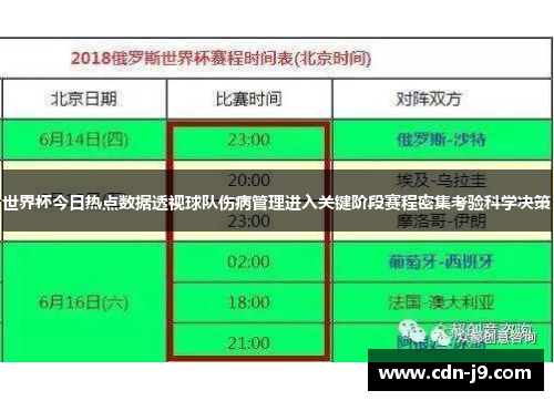 世界杯今日热点数据透视球队伤病管理进入关键阶段赛程密集考验科学决策
